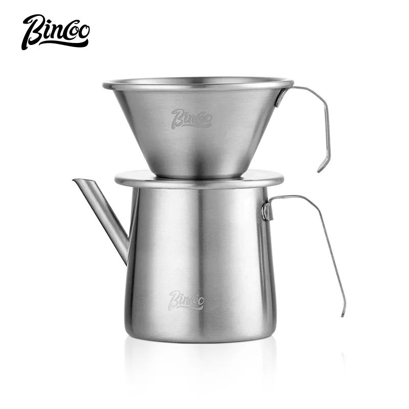 Bincoo Coffee Clever Dripper Set Filters Pour Over Coffee Maker V60 Conical Hand-Brewed Reusable Glass Coffee Drip Filter Cup