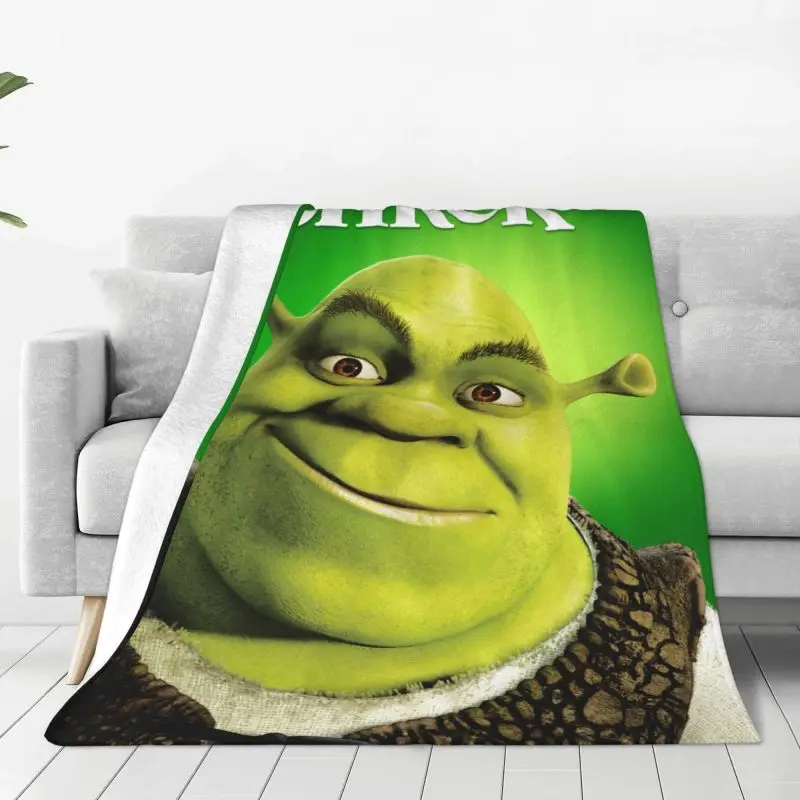 

Shreks Manga Cartoon Blanket Soft Fleece Spring Warm Flannel Throw Blankets for Sofa Home Bedding Quilt