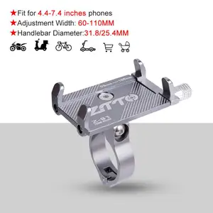Bicycle Phone Holder Bike Scooter Aluminum Alloy Mobile Phone Holder Mountain Bike Bracket Cell Phon