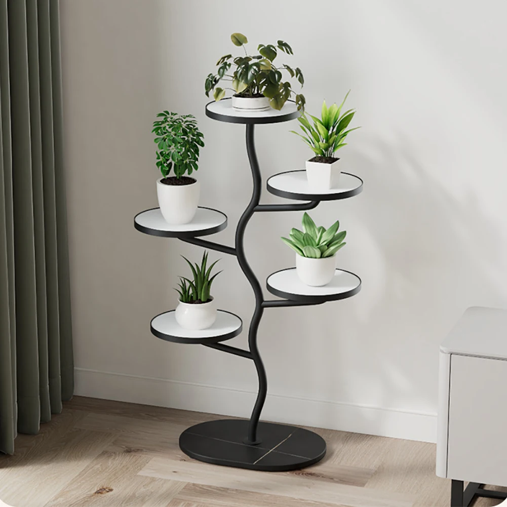 Plant Stand Indoor 5 Tier Stands for Plants Corner Interleaved Branch Design Tall Planter Holder Shelf