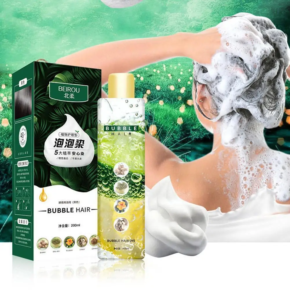 Dye Hair Shampoo Cream Shampo Permanent Lasting Oil Hair Sha