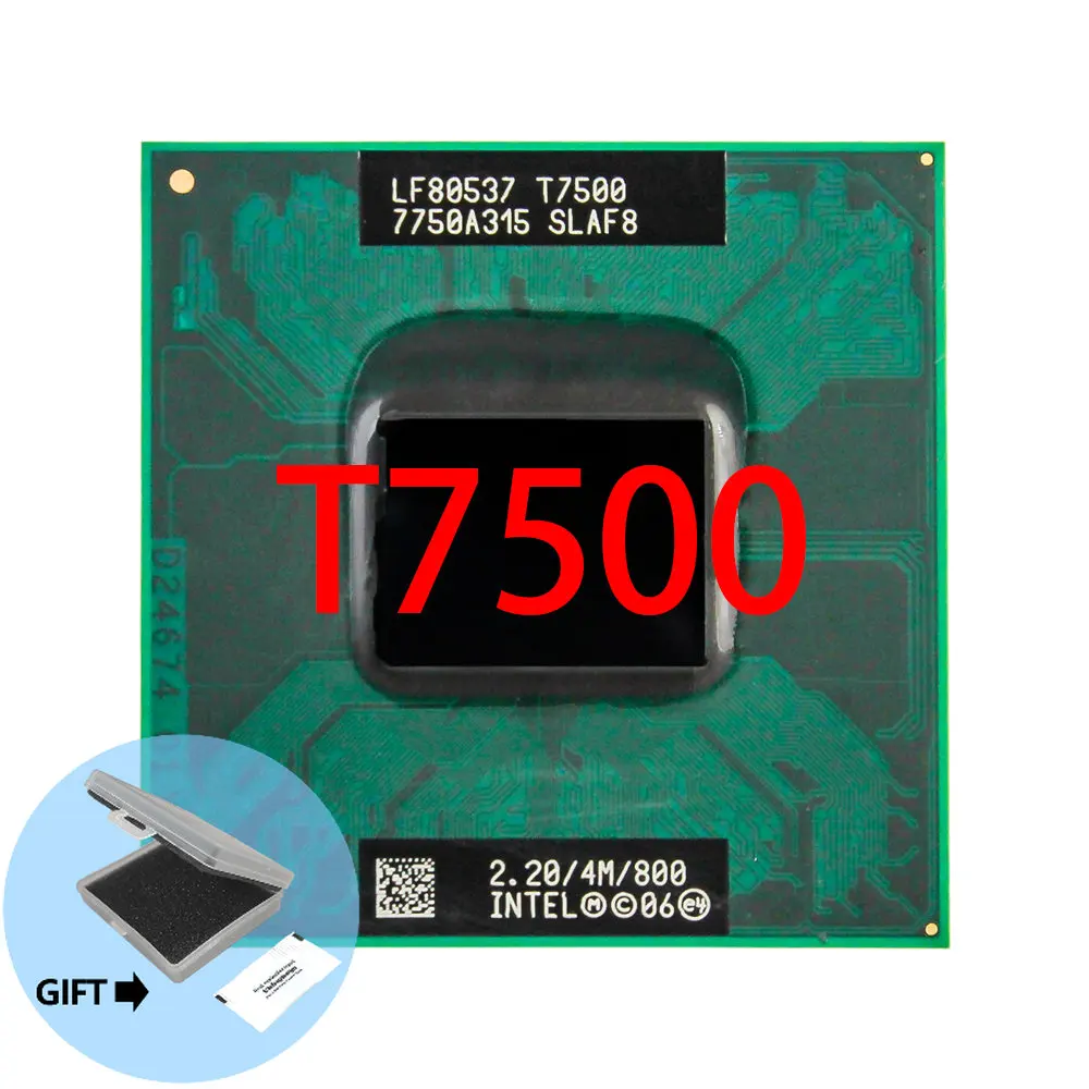 

Intel CPU Core 2 Duo T7500 CPU 4M Socket 479 Cache/2.2GHz/800/Dual-Core Laptop processor