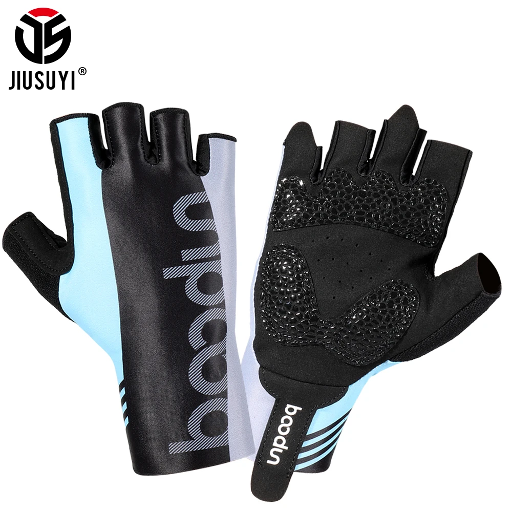 

Летние перчатки без пальцев, дышащие противоударные противоскользящие полупальцевые велосипедные аксессуары для езды на велосипеде, мужс...