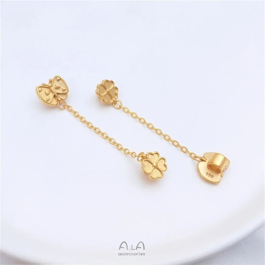 Ша Цзинь Ю Юань Бао галстук-бабочка с большим отверстием из бисера подвесная