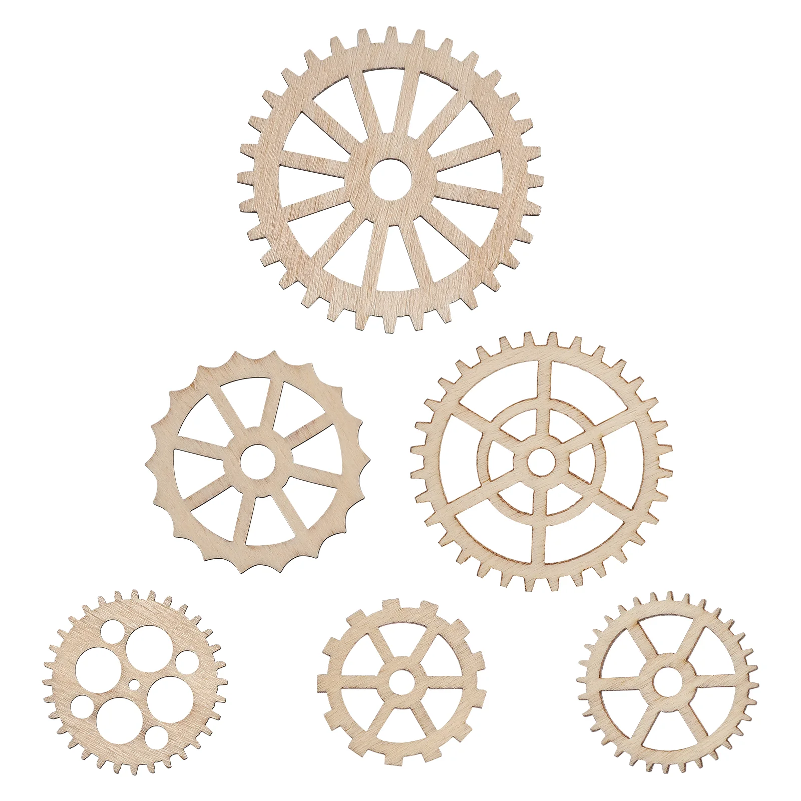 

Wooden Gear Crafts Gears Wood Cutouts Wheels Buttons Diy Steampunk Unfinished Slices Crafting Mini Decorations Craft Assorted