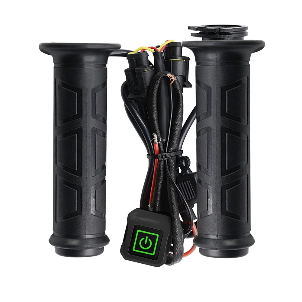 

Черный универсальный мотоцикл 7/8 "22 мм электрические ручки с подогревом скутер мопед бар грелка для рук регулируемая горячая ручка 12 В