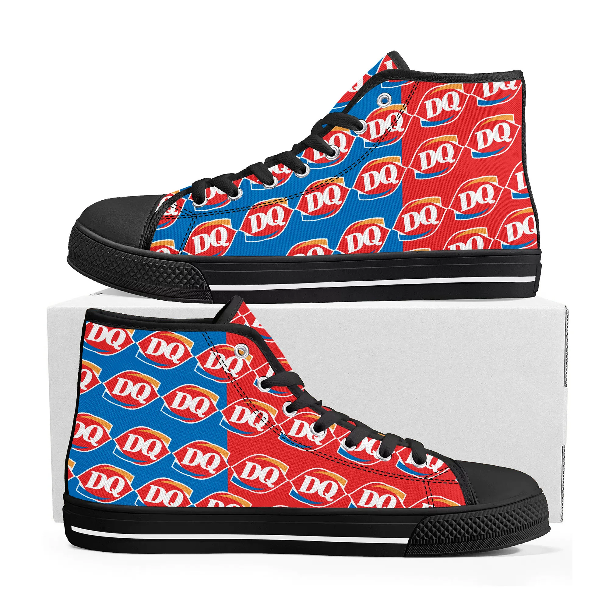 

Dairy Queen High Top High Quality Sneakers Mens Womens Teenager Canvas Sneaker Casual Custom Made Shoes Customize DIY Shoe Black