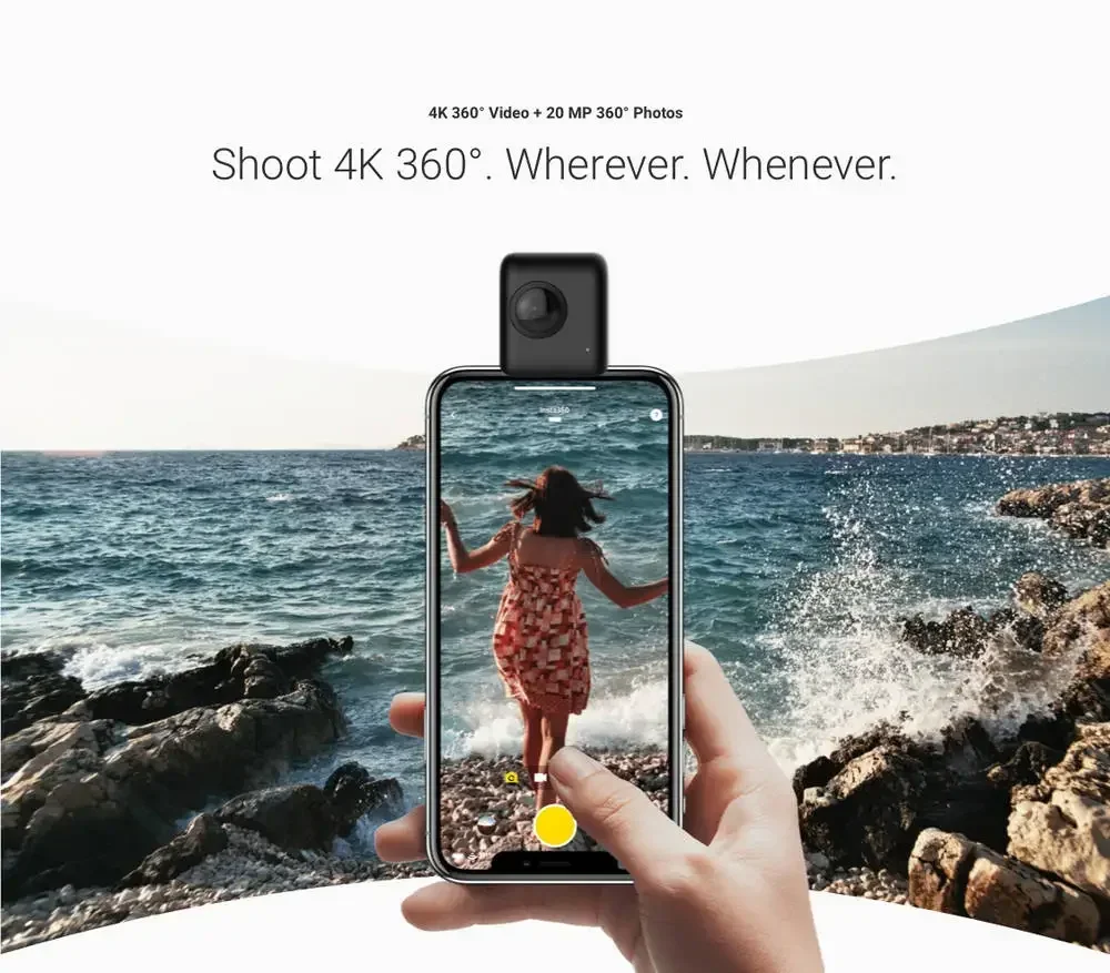 Прямая поставка новая видеопанорамная камера Insta360 Nano S 4K 360 VR 2021 20 МП фото для iphone X