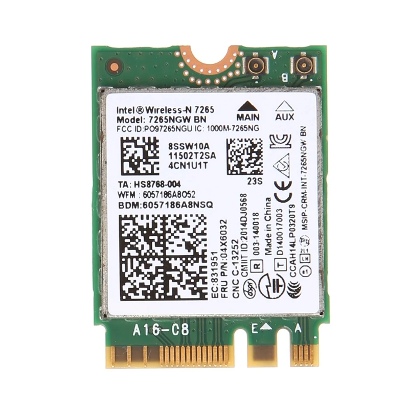 Для Wireless-N 7265 7265NGW BN двухдиапазонный интерфейс Wi-Fi NGFF 2x2 Bluetooth-совместимая карта 4 0