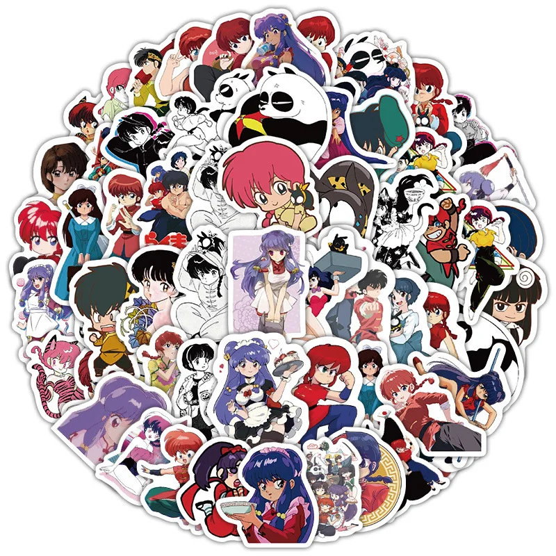 60+ наклеек с персонажами аниме Ranma Stray Horse для багажа, ноутбуков, чехлов для телефонов, декоративные наклейки (art.: 3920dbdd81c22) - 3920dbdd81c22