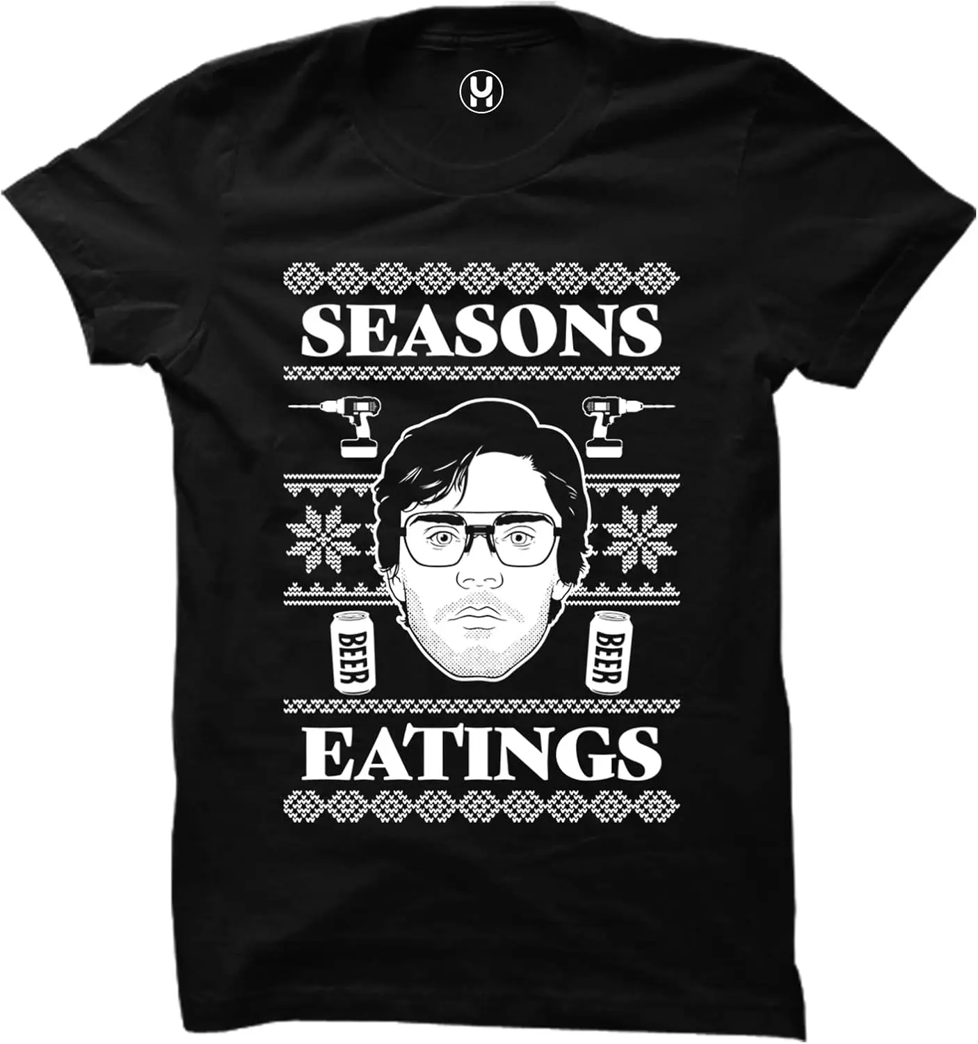 Seasons Eatings — женская футболка Dahmer Ugly Christmas