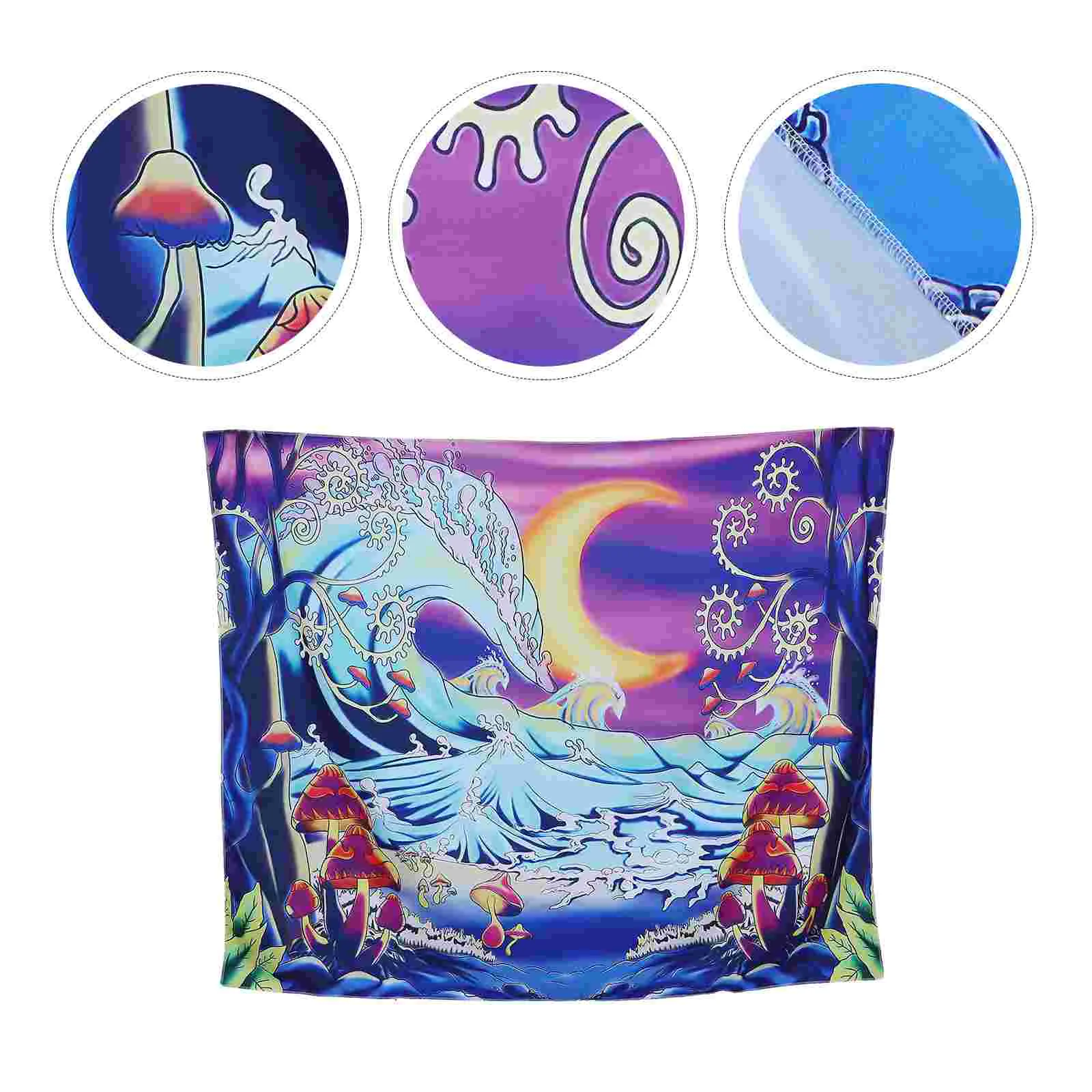 

1 Set Mushroom Pattern Tapestry Beautiful Wall Hanging Decorative Backdrop