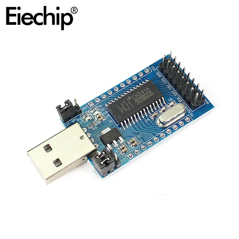 

CH341A Programmer USB to UART IIC SPI I2C Convertor Parallel Port Converter Onboard Operating Indicator Lamp Board Module CH341