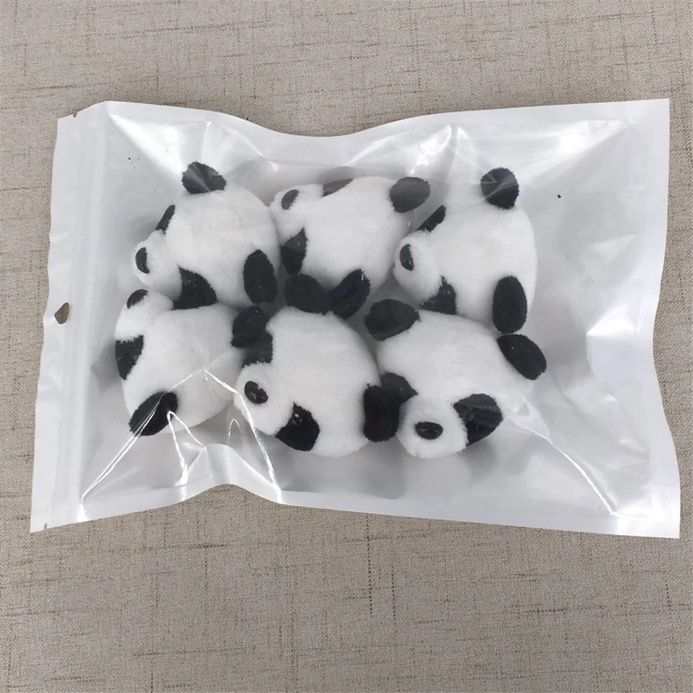 Мягкие игрушки панды 3 см 6 шт