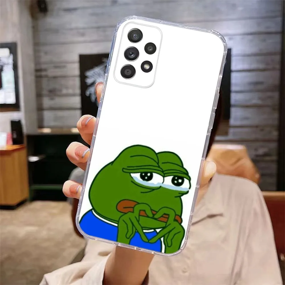 Чехол для телефона Funny P-Pepe the Frog Samsung Galaxy A71 70 52 51 40 31 A50 30S 21S Note20ultra прозрачный чехол