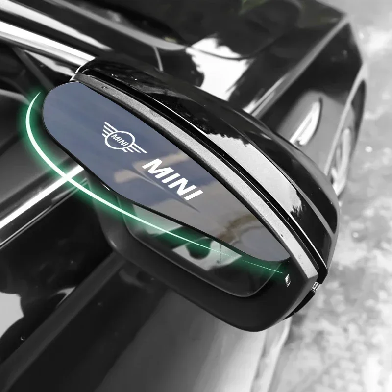 2Pcs Car Rear View Side Mirror Rain Board Eyebrow Guard Sun Visor For MINI Cooper R56 R50 R53 F56 R60 2011 2012 2013 2018 2019