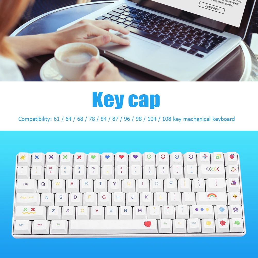 Клавиатура Механическая с 127 клавишами PBT Набор колпачков для клавиш XDA MX Switch