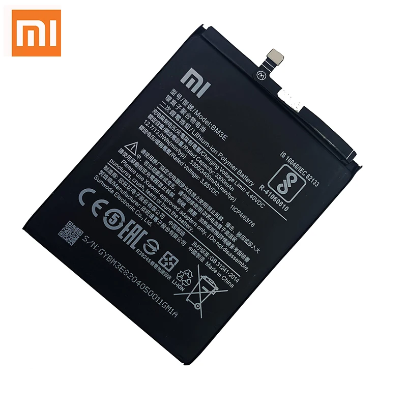 100 original xiao mi phone battery bm3e for xiaomi xiaomi8 mi 8 mi8 m8 real 3400mah high quality batterie bateria free tools free global shipping