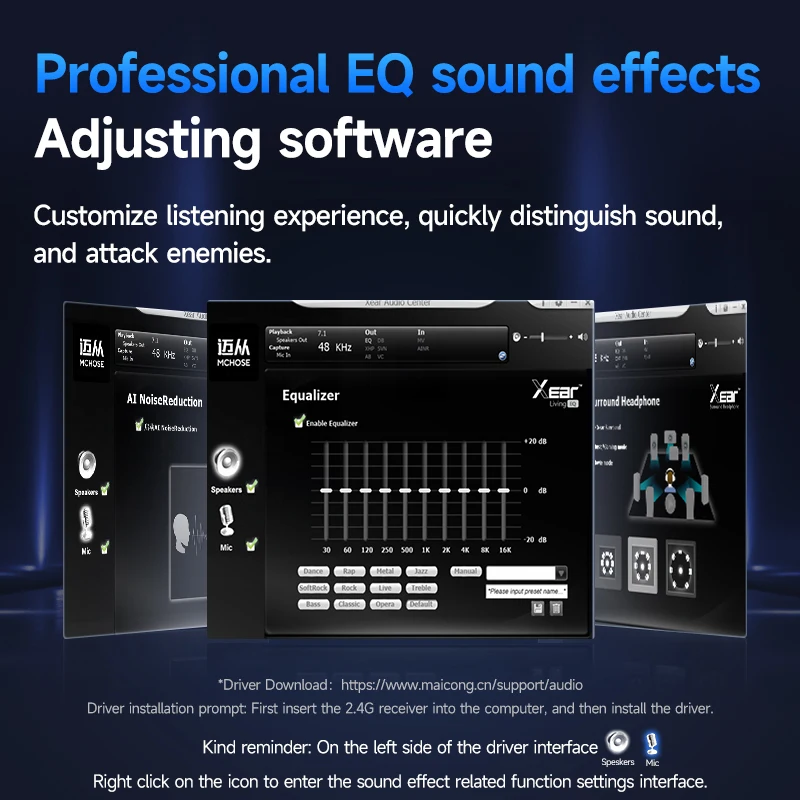 Фото Игровые наушники MCHOSE V9 Pro: беспроводная Bluetooth-гарнитура с тремя режимами и встроенным микрофоном, аксессуары для геймеров №5