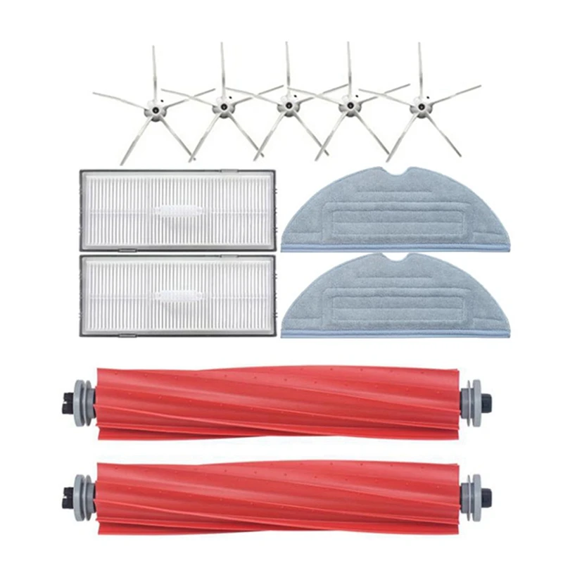 

Запчасти для Xiaomi Roborock S7 T7S T7S PLUS, сменная основная и боковая щетки, фильтр НЕРА, насадка на швабру