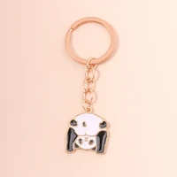 cartoon animal keychain for car key cute panda key ring for women men handbag pendants key chains diy jewelry accessories