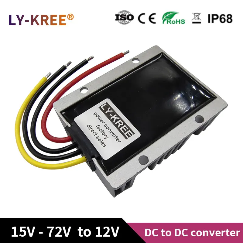 Регулируемый преобразователь USB, 15-72 в 12 В, 12 В, 24 В, 36 В, 48 В, 60 В в 12 В