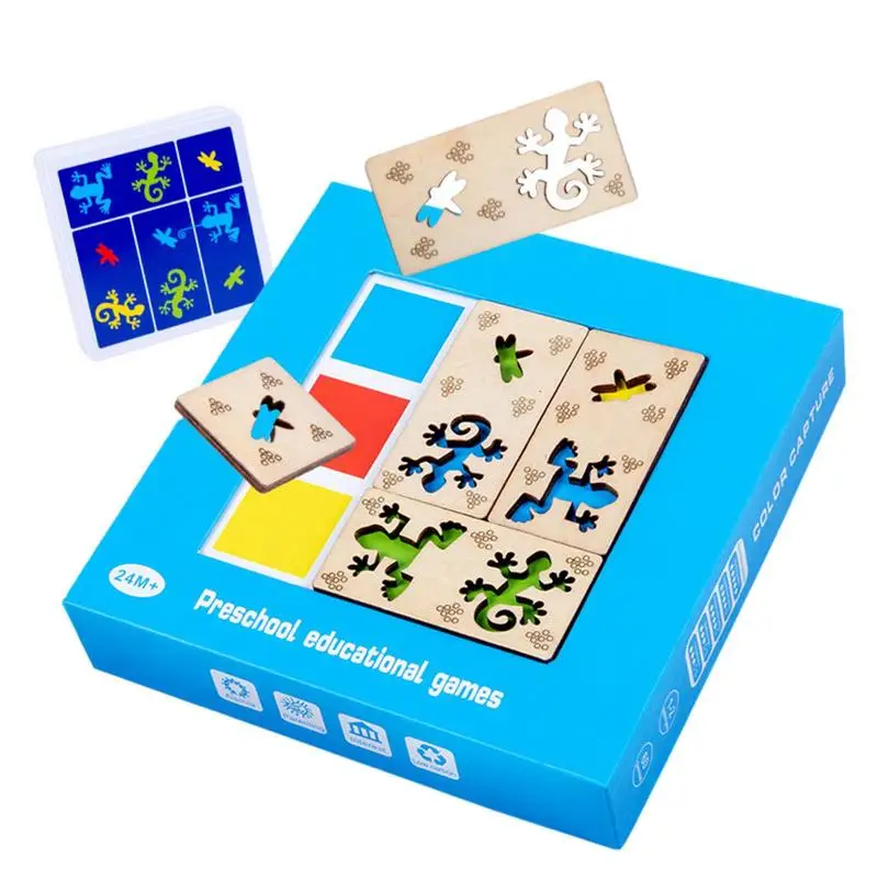 

Color Match Puzzle Color & Shape Match Jigsaw Wooden Puzzles For Toddlers Educational Wooden Pattern Jigsaw Playset For Kids