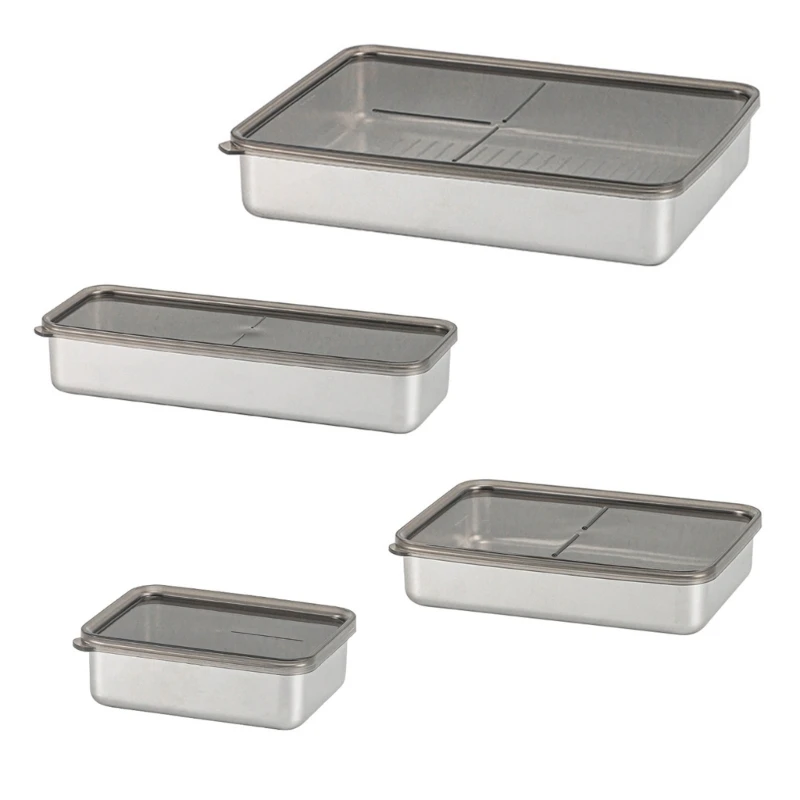

Stackable Meal Prep Boxes Stainless Steel Food Container with Sealing Lids Reusable Bentos Lunch Box Dishwasher Safe