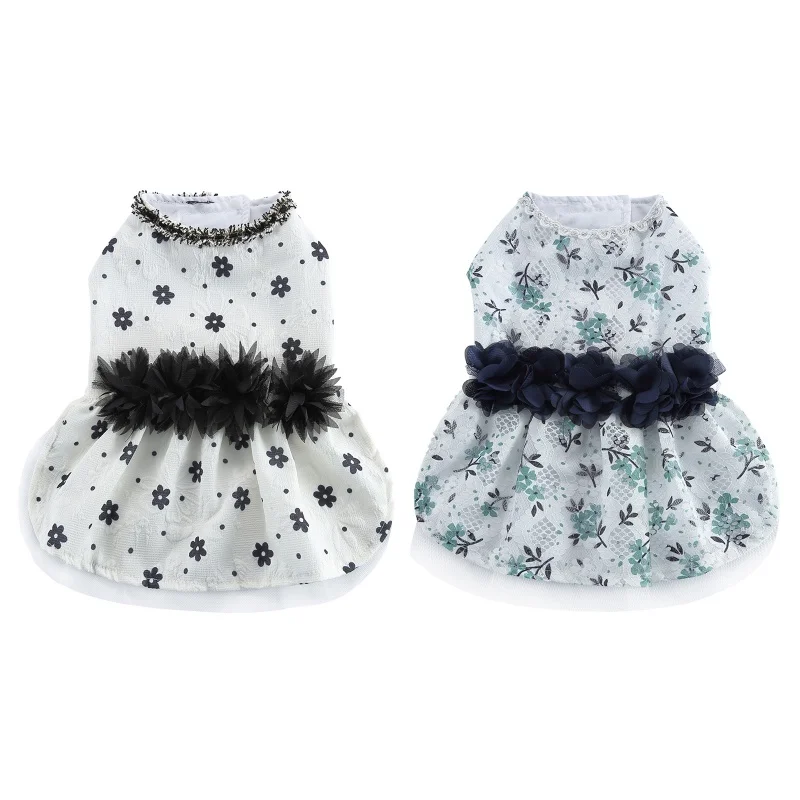 

Платье для собак с бантом, платье принцессы для щенков, вечернее дышащее платье для маленьких и средних собак, кошек, вечеринок, весна-лето