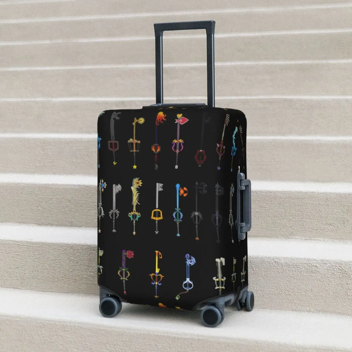 

Чемодан с крышкой Kingdom Hearts, Брелоки для ключей Kingdom Hearts, праздничный круиз-поездок, протектор для багажа