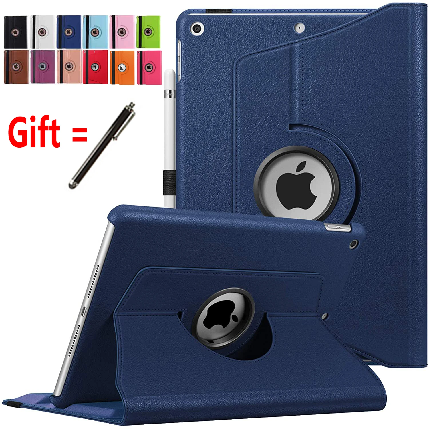 

For iPad 10.2 inch Case 8th Generation for iPad Air4 Case iPad Pro 11 2021 360 Degrees Rotating Cover for iPad A2270 A2428 A2429