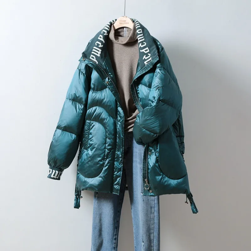 2023 Autumn and Winter New Women's Mid-length Down Jacket White Duck Down Warm Parker Women Fashion Jacket