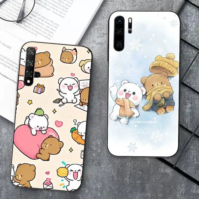 

milk and mocha bear cute Phone Case for Huawei Honor 10 i 8X C 5A 20 9 10 30 lite pro Voew 10 20 V30