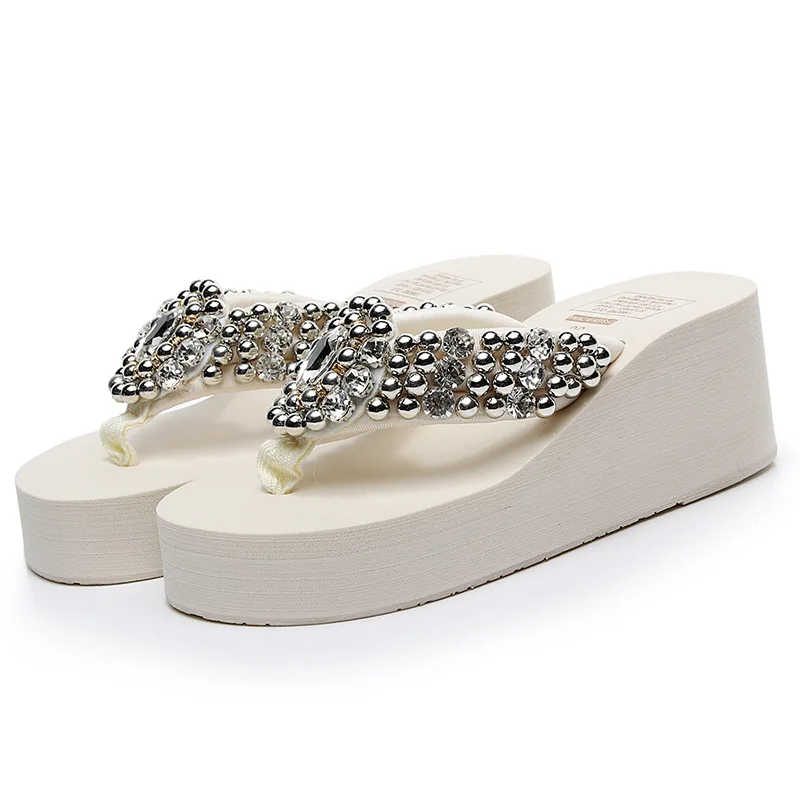 

New Water Drop Handmade DIY Sandals In The Heel Elastic Cloth Non-slip Women's Shoes Casual Wedge Sandals Women Shoes