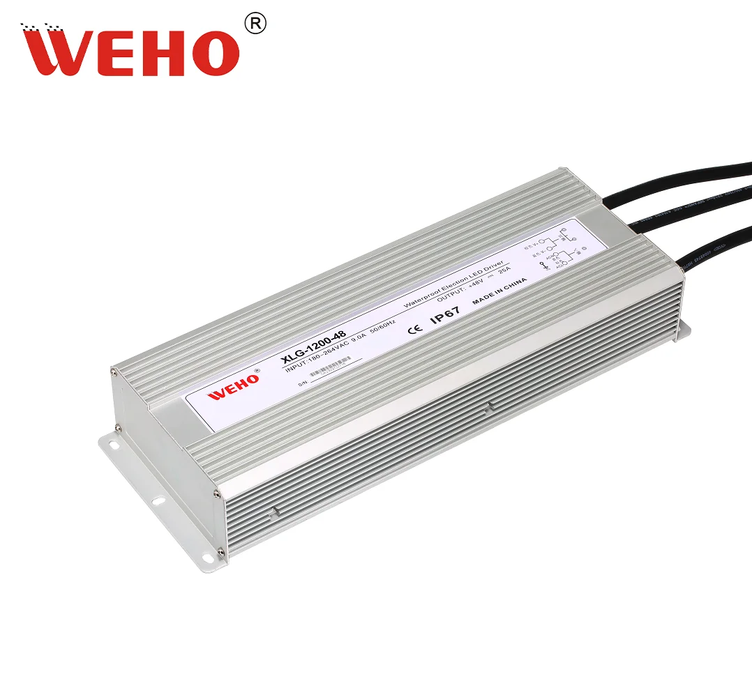 

Водонепроницаемый Импульсный источник питания IP67 с постоянным напряжением, 110 В переменного тока, 220 В постоянного тока, 48 В, 25 А, 1200 Вт, приблизительный драйвер для наружного освещения