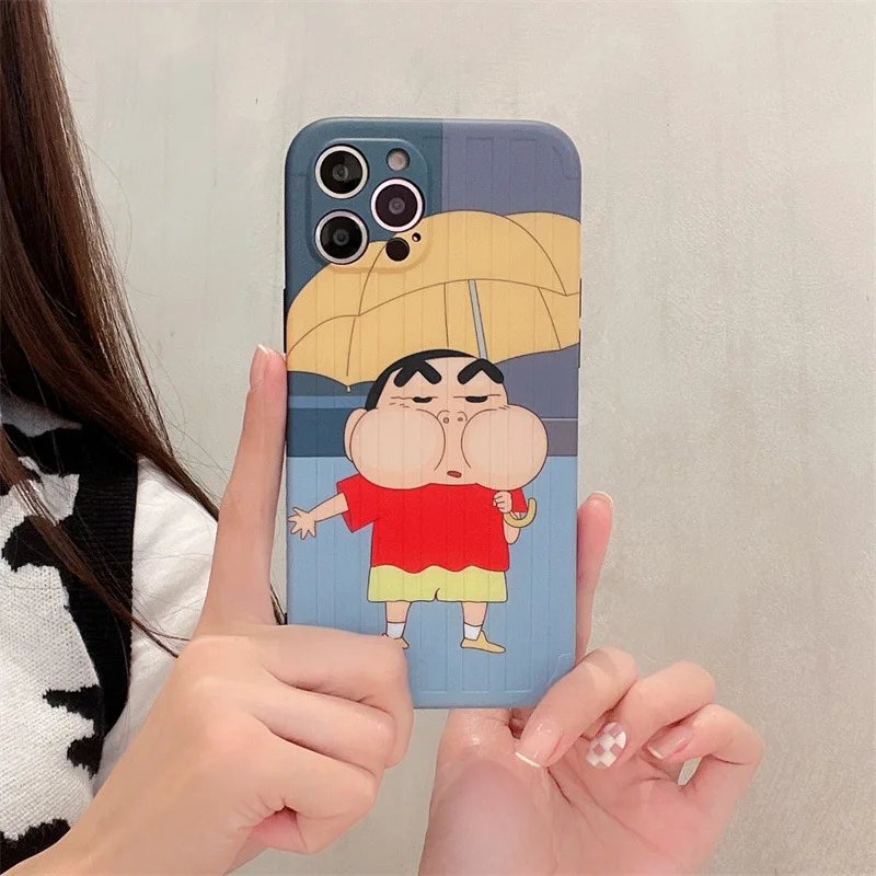 

BANDAI Crayon Shin-chan Cute Anime Case For iPhone 12 pro Funny Protection Shell for iPhone 11 Pro Max XR XS 7 8 Wholesale Boys