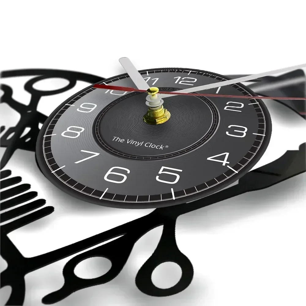 Инструменты для парикмахерской виниловая пластина настенные часы красота