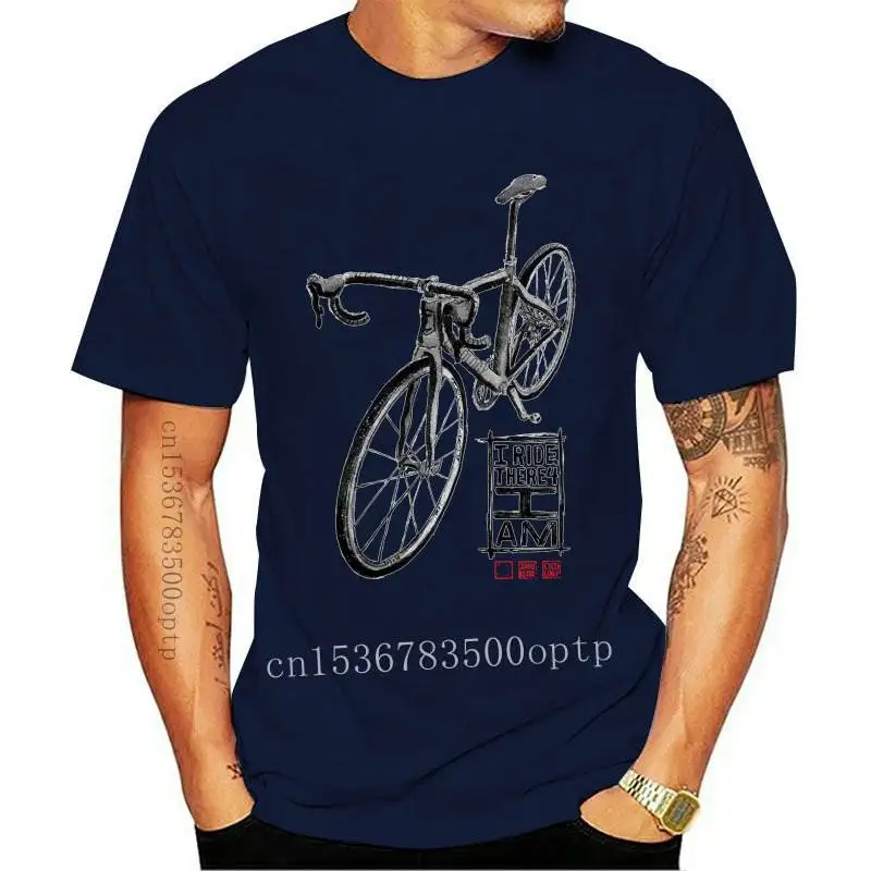 

FASHION New I Ride Therefore I AM Fixed Gear Bikes Design T-Shirt Summer Men Short Sleeve Bicycles Sport White Casual Tops Hip H