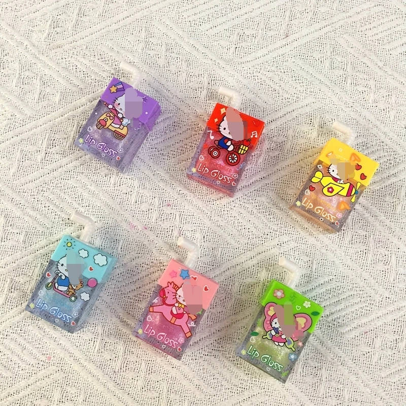 

Moc Allure Hot Sale Hello K Lip Gloss Set 6Pcs Juice Glitter Fashion Color Cosmetic Moisturizing Makeup