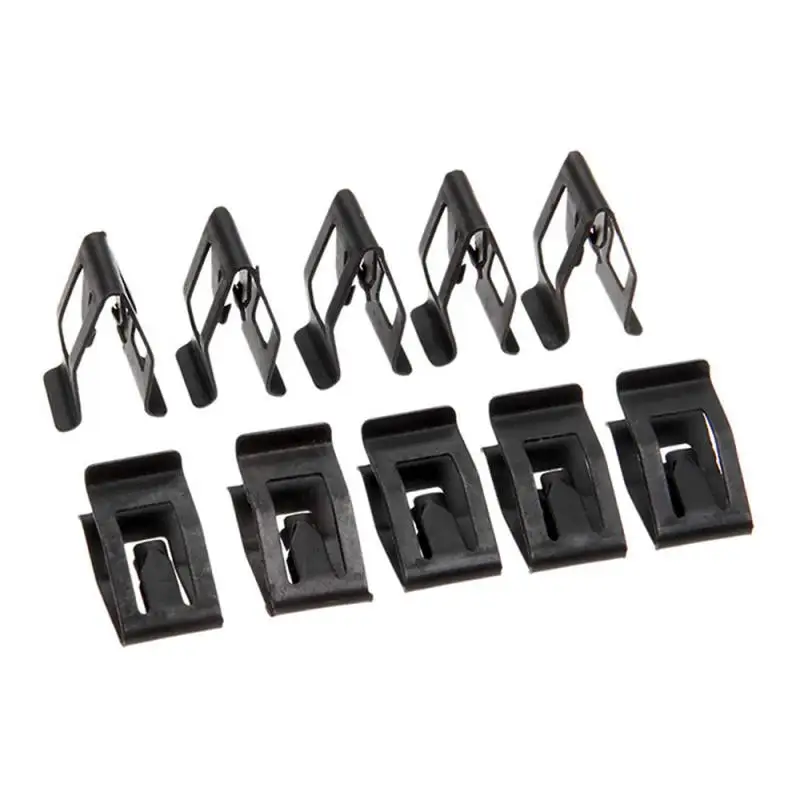 

10Pcs Car Front Console Dash Dashboard Auto Door Trim Metal Retainer Black Rivets Fastener Clips Fit for car auto metal retainer