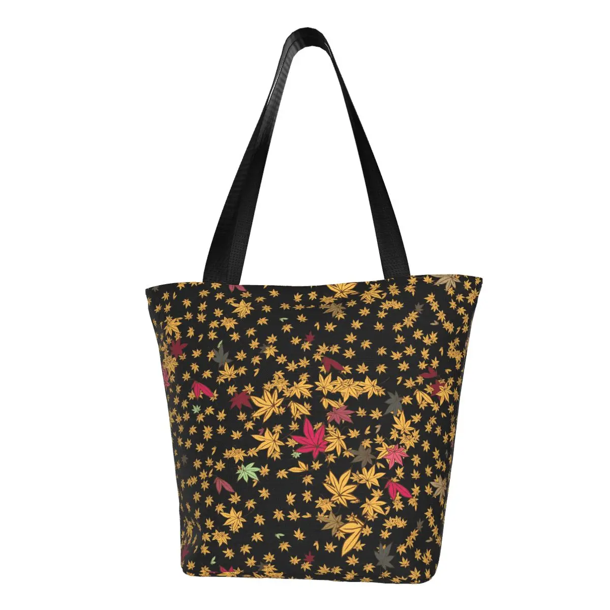 

Сумка-шоппер с принтом листьев, стильные сумки в разноцветный горошек, сумка-тоут из полиэстера для колледжа, женская пляжная сумка с графическим рисунком