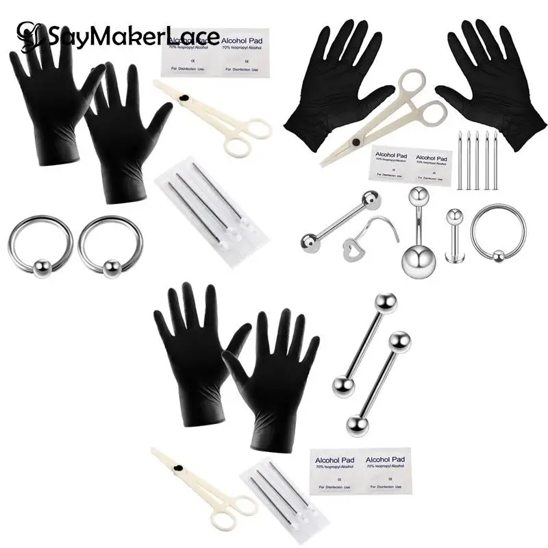 Belly Button Piercing Needle And Clamp