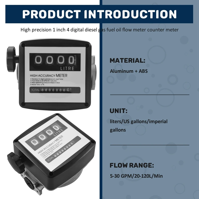 Механический указатель уровня топлива 4-значный расход механический расходомер