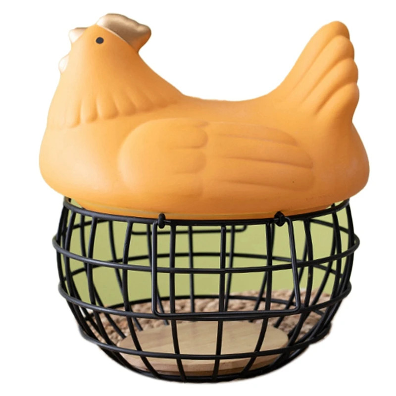 

Железный контейнер для хранения яиц в форме курицы, бытовая креативная корзина для яиц, поднос для яиц, контейнер для хранения