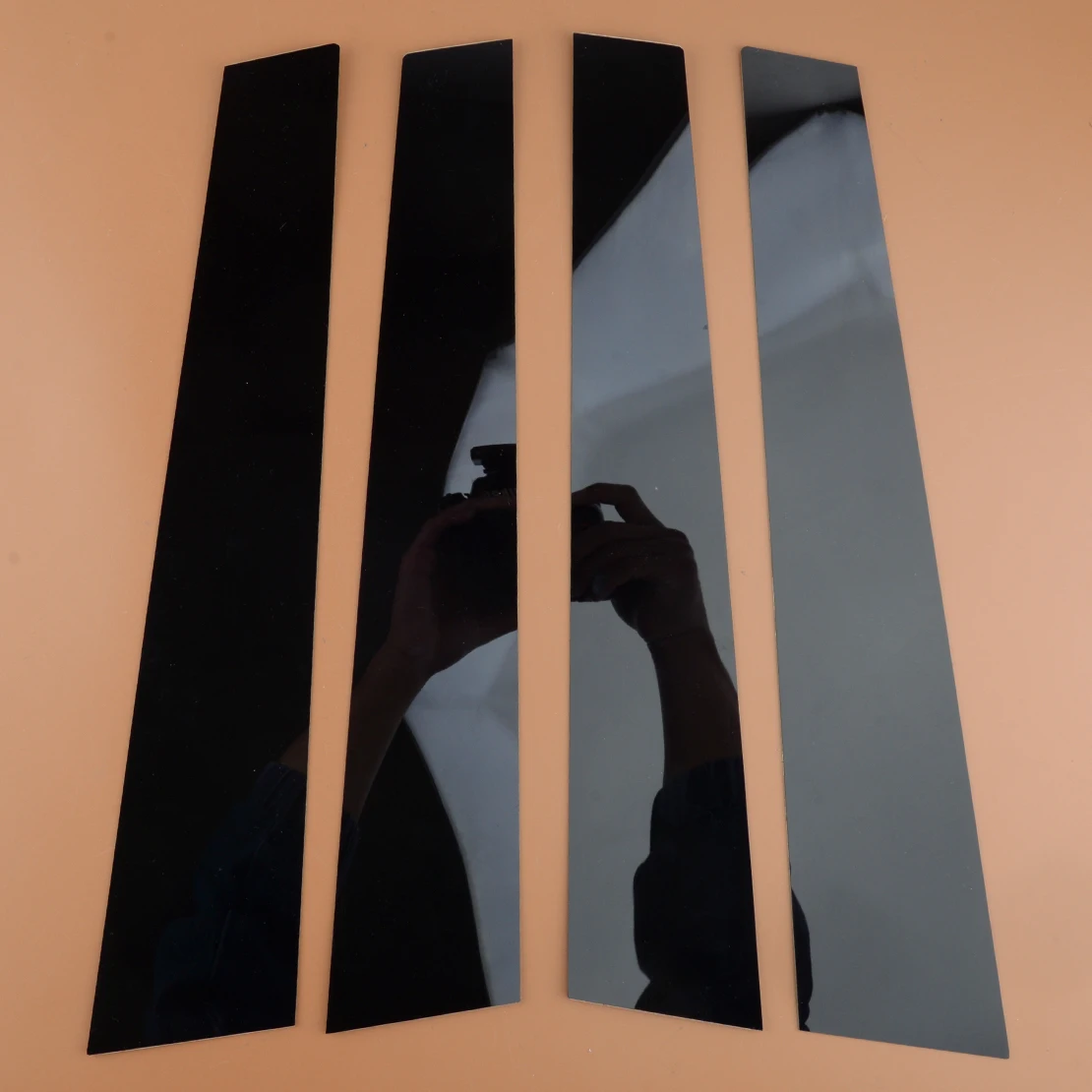 

4Pcs Car Front Rear Left Right Door Window Pillar Post Cover Trim Fit for Hyundai Sonata 2011 2012 2013 2014 Glossy Black