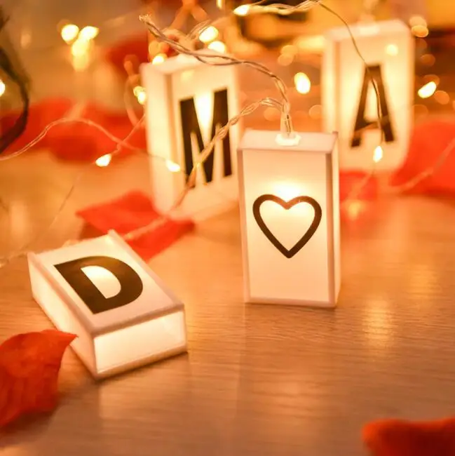 

Светодиодная лента для ламп с буквами, светящиеся буквы, декоративная лампа для букв, цветная лампа-гирлянда