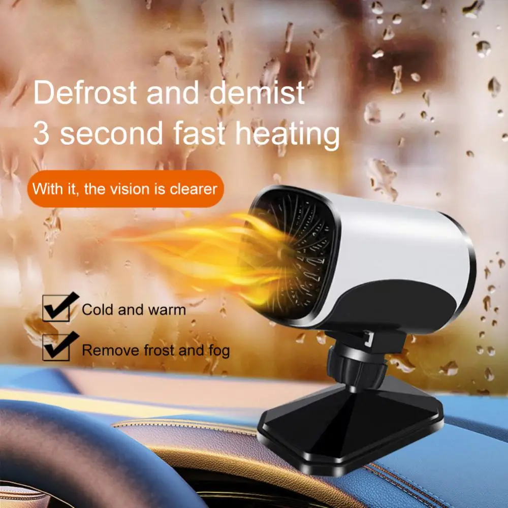 

2 IN 1 12V/24V 120W Car Heater Electric Cooling Heating Fan Portable Electric Dryer Windshield Defogging Demister Defroster