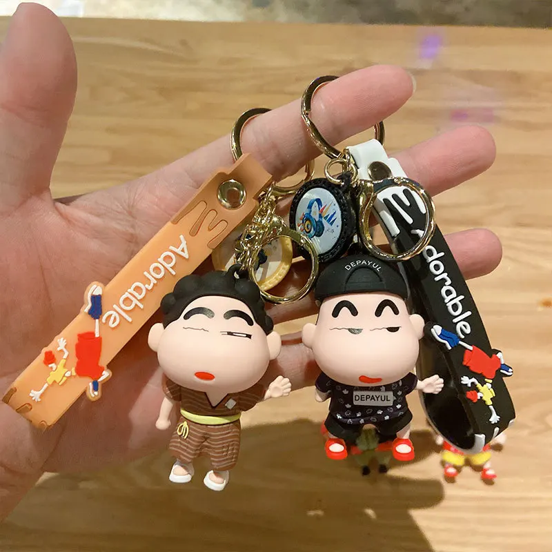 Kawaii Crayon Shinchan аниме брелок сумка кулон игрушка мультфильм милый ПВХ модель куклы