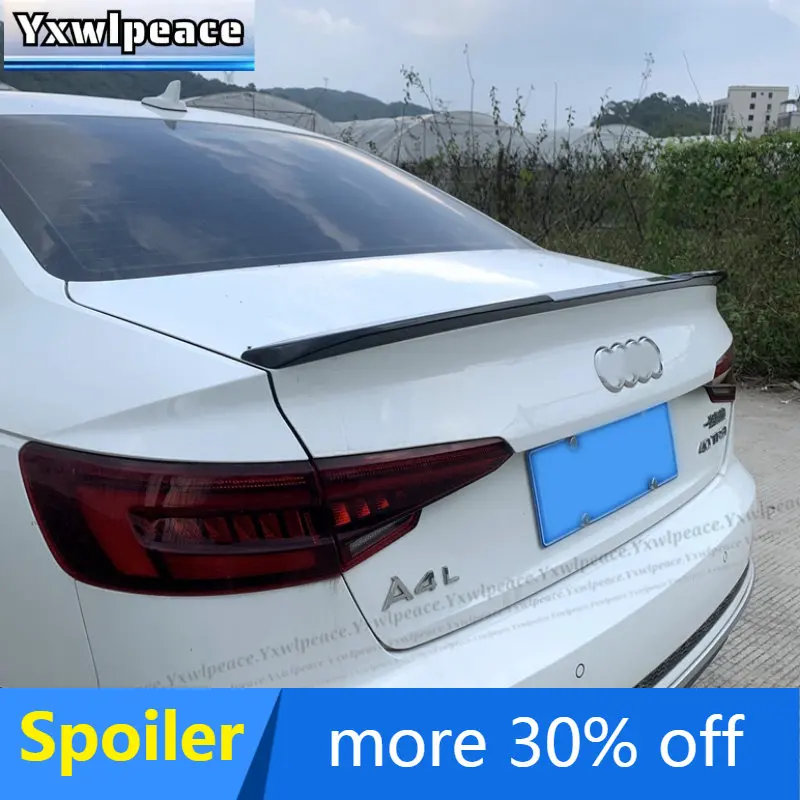 

For Audi A4 B9 2017 2018 2019 2020 2021 2022 Rear Spoiler High Quality ABS Plastic Primer Color Rear Trunk Lip Spoiler Wing
