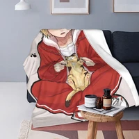 kenma kozume knitted blanket haikyuu japanese anime wool throw blankets home couch portable soft warm bedsprea 09